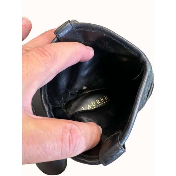 Ralph Lauren Lauren women’s black leather ankle boots 6B SKU 5421 - Picture 8 of 9